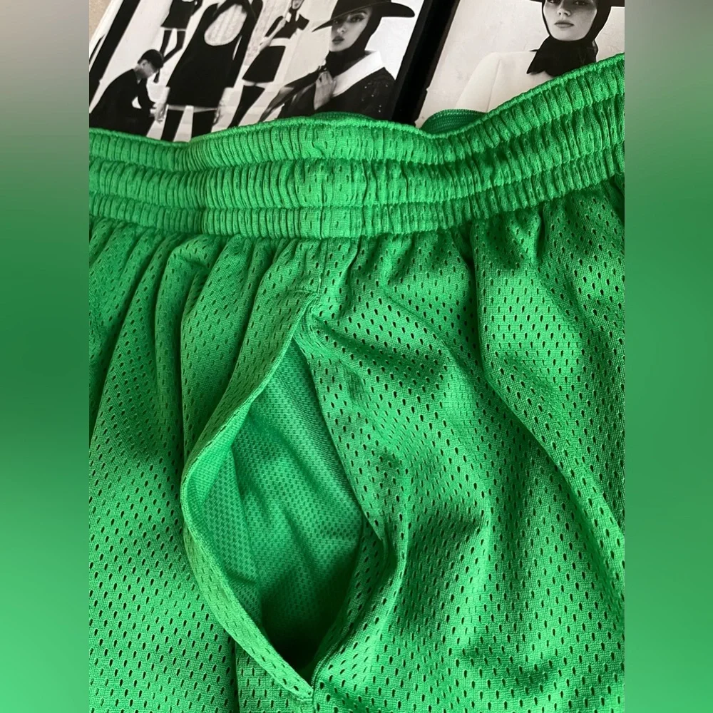Men’s Nike College Dri-FIT Shorts Oregon Knit Mesh In Apple Green/White Size XXL